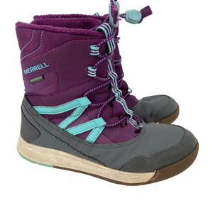 Merrell Girl's Snow Crush Boots Leather Waterproof 200 gram Purple Youth Size 3